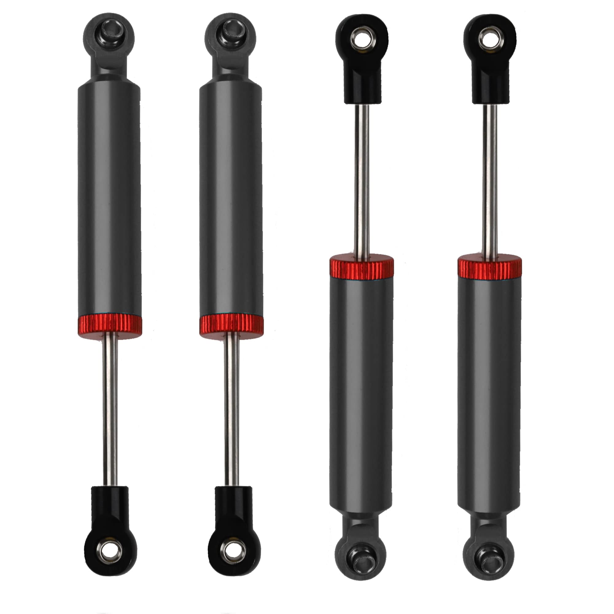 4Pcs RC Car Shocks Shock Absorber Internal Spring Shocks Damper Upgrade Parts Compatible with Axial SCX10 Traxxas TRX4 Redcat Tamiya 1/10 RC Crawler (Hole Distance:100mm, Black)