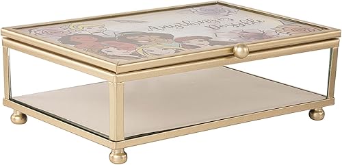 Miniatura 5 de Disney Princess Anything is Possible - Joyero de cristal con borde dorado con licencia oficial