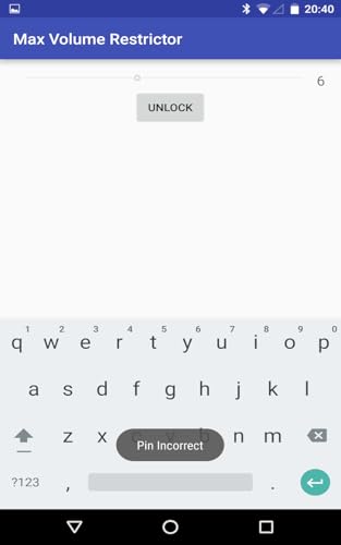 Max Volume Restrictor