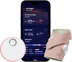 Owlet Dream Sock - FDA-Cleared Smart Baby Monitor - Track Live Pulse (Heart) Rate, Oxygen in Infants - Receive Notifications - Dusty Rose