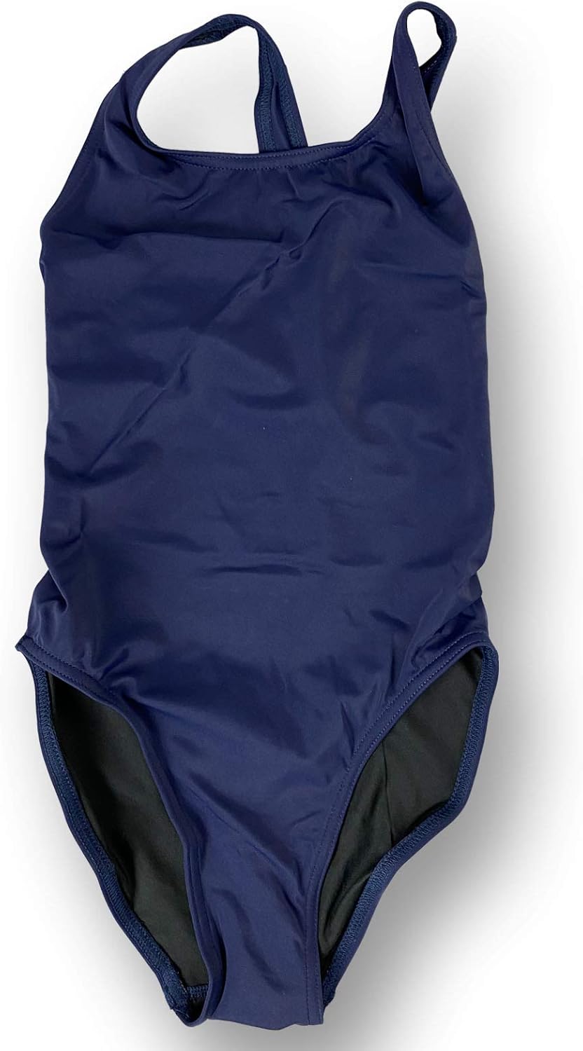Junior Guards 1-Piece Wide Strap Swimsuit Navy (Read Sizing)