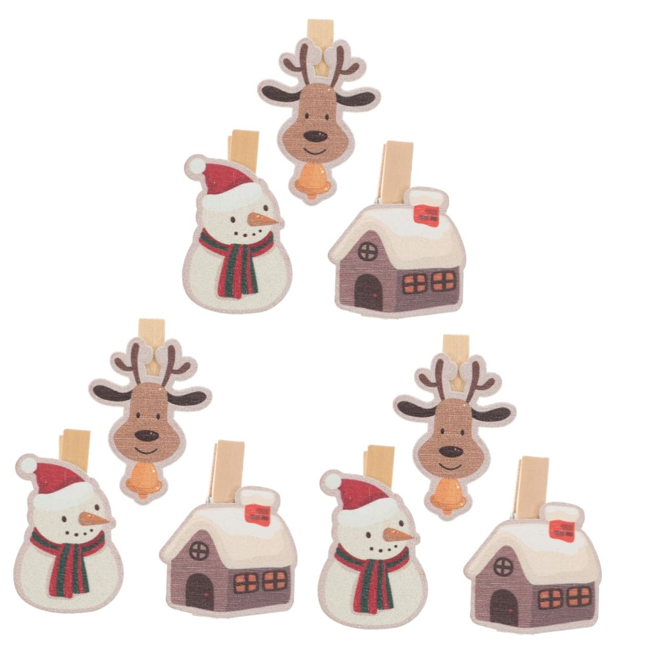 Clip de Madera de Navidad PRETYZOOM: Juego de 36 Alfileres para Fotos y Guirnaldas