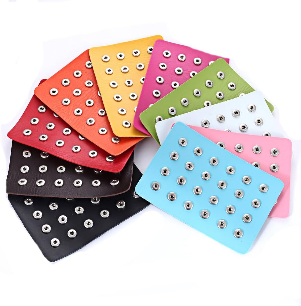 10pcs Snap Jewelry Display Stand for 12MM PU Snap Chunk Hold up to 24 Charms (12mm-24)