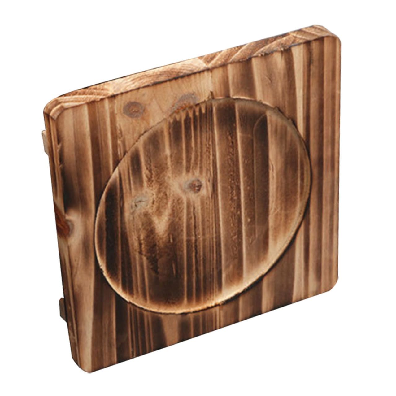 NUOBESTY Almohadilla Aislante de Madera Maciza para Cacerolas Base de Madera Resistente al Calor Accesorio de Cocina para Proteger Superficies Cocción