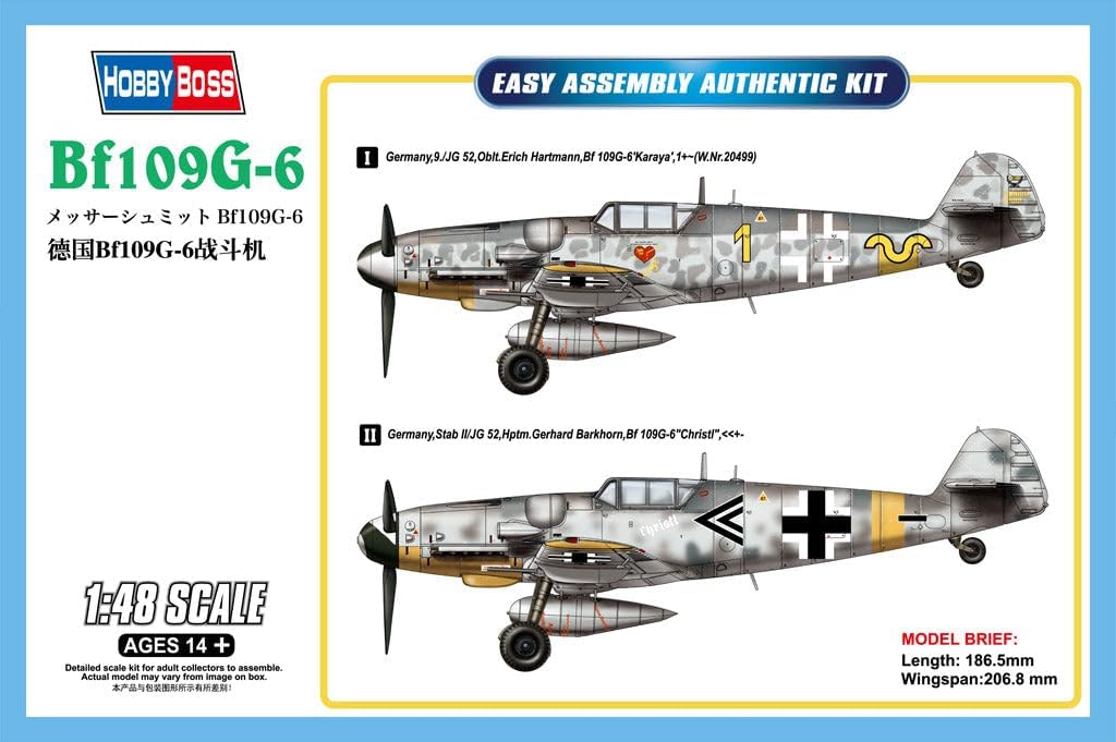 Hobby Boss Messerschmitt BF 109G-6 Model Kit (1/48 Scale)