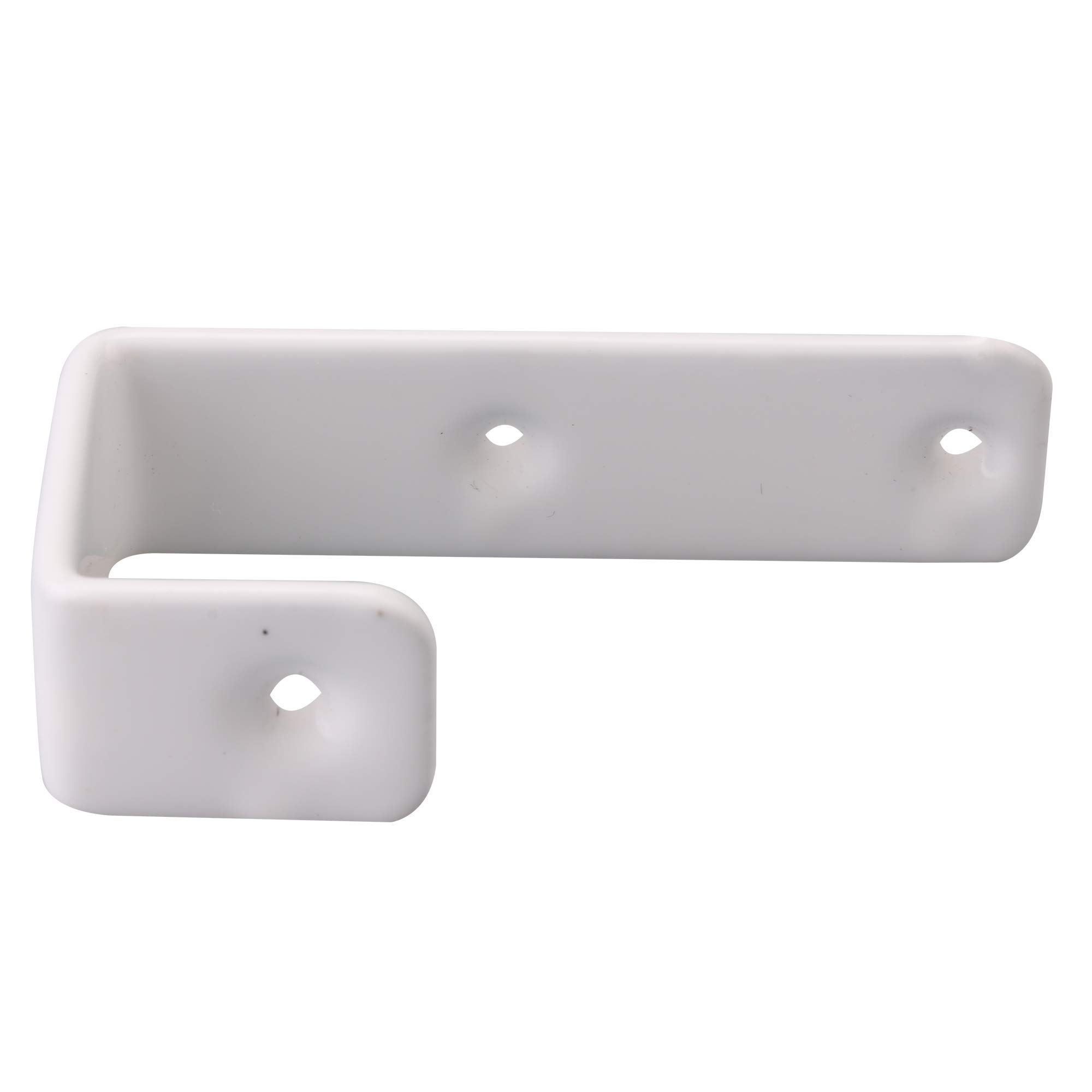 RDEXP 4 ganchos para literas y tornillos, 2,5 cm de ancho interior, color blanco