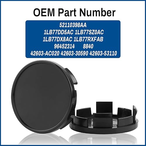 Miniatura 3 de Tapa central de rueda de 2.48 pulgadas y 2.480 in para Chevy Chevrolet Dodge, Toyota Lexus, 4 piezas, negro, exterior: 2.48 pulgadas, inter: 2.3