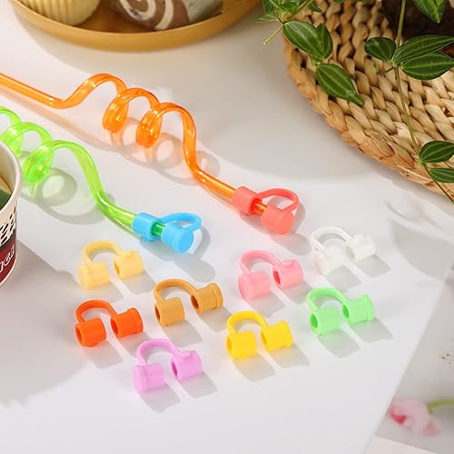 Miniatura 4 de Skylety 48 fundas de silicona para pajillas, tapas para beber, tapones Cololl Toppers a prueba de polvo para pajitas de 0.315 a 0.315 pulgadas
