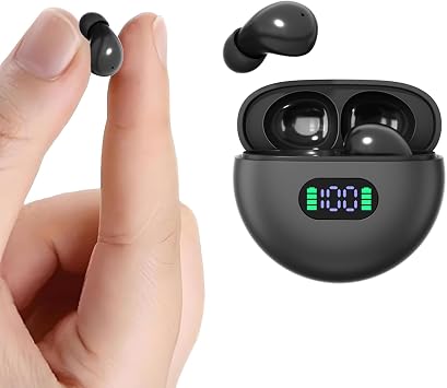 Wireless Small Discreet Bluetooth Earbuds for Small Ears Mini Hidden Invisible Ear Buds for Women Tiny in Ear Headphones for Work Sleeping on Side Earphones Smallest Earbuds for Side Sleepers