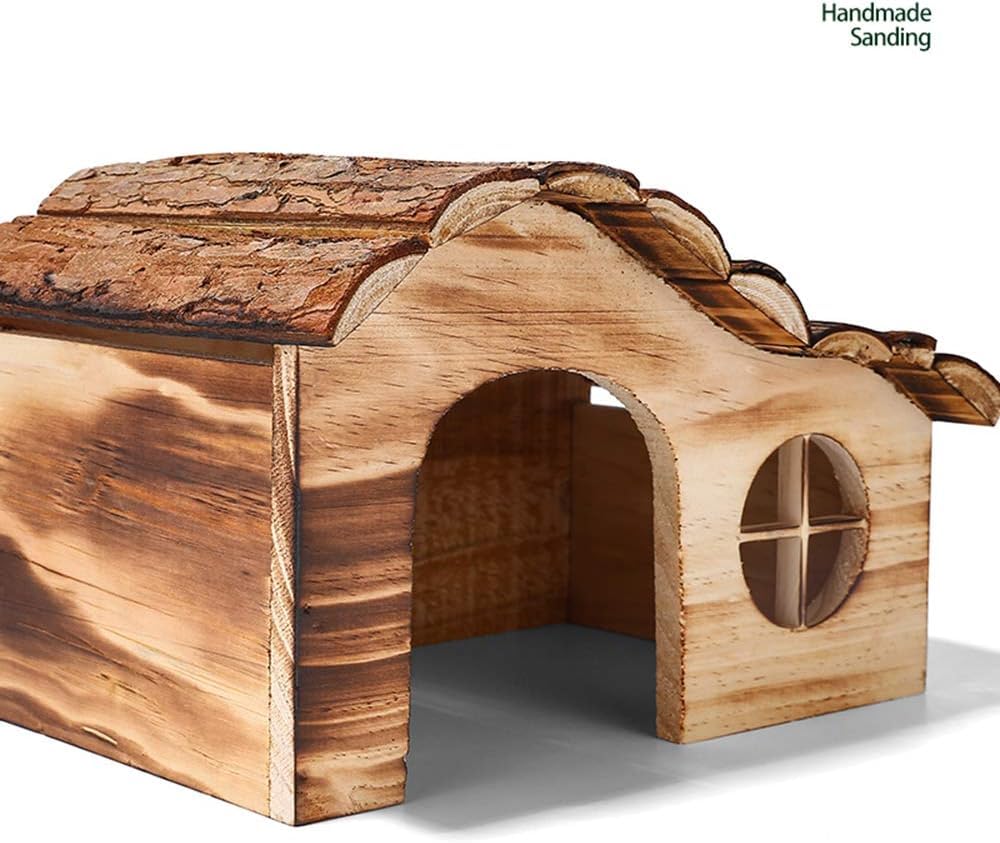 Igelhaus -aus unbehandelten Massiv-Holz, Winterquartier & Schutz für Igel. stabil und wetterfest- artgerecht und langlebig(Size:M)
