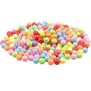 Yixuan Colorato Acrilico Perle 450pcs 12mm Perline Artigianali Perline di Plastica per la Creazione di Gioielli, Oggettistica per la Casa, Braccialetto, Collana, Ciondolo