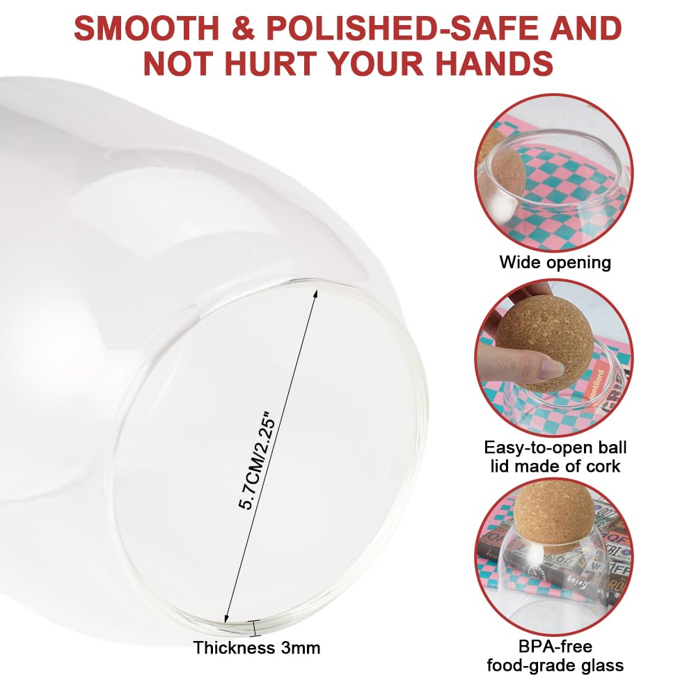 Barattoli Di Vetro 500ml Con Tappo In Sughero - Hermetici Per Conservazione Alimenti - Foto 9