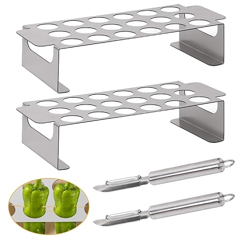 Jalapeno Popper Holder for Grill with Jalapeno Corer Tool,For Use