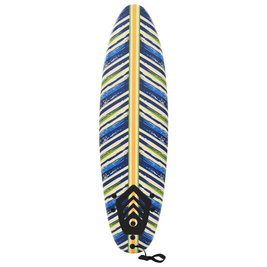 Festnight Planche de Surf avec Coussin de Traction pour Débutant Adulte 170 x 46,8 x 8 cm Design de Feuille