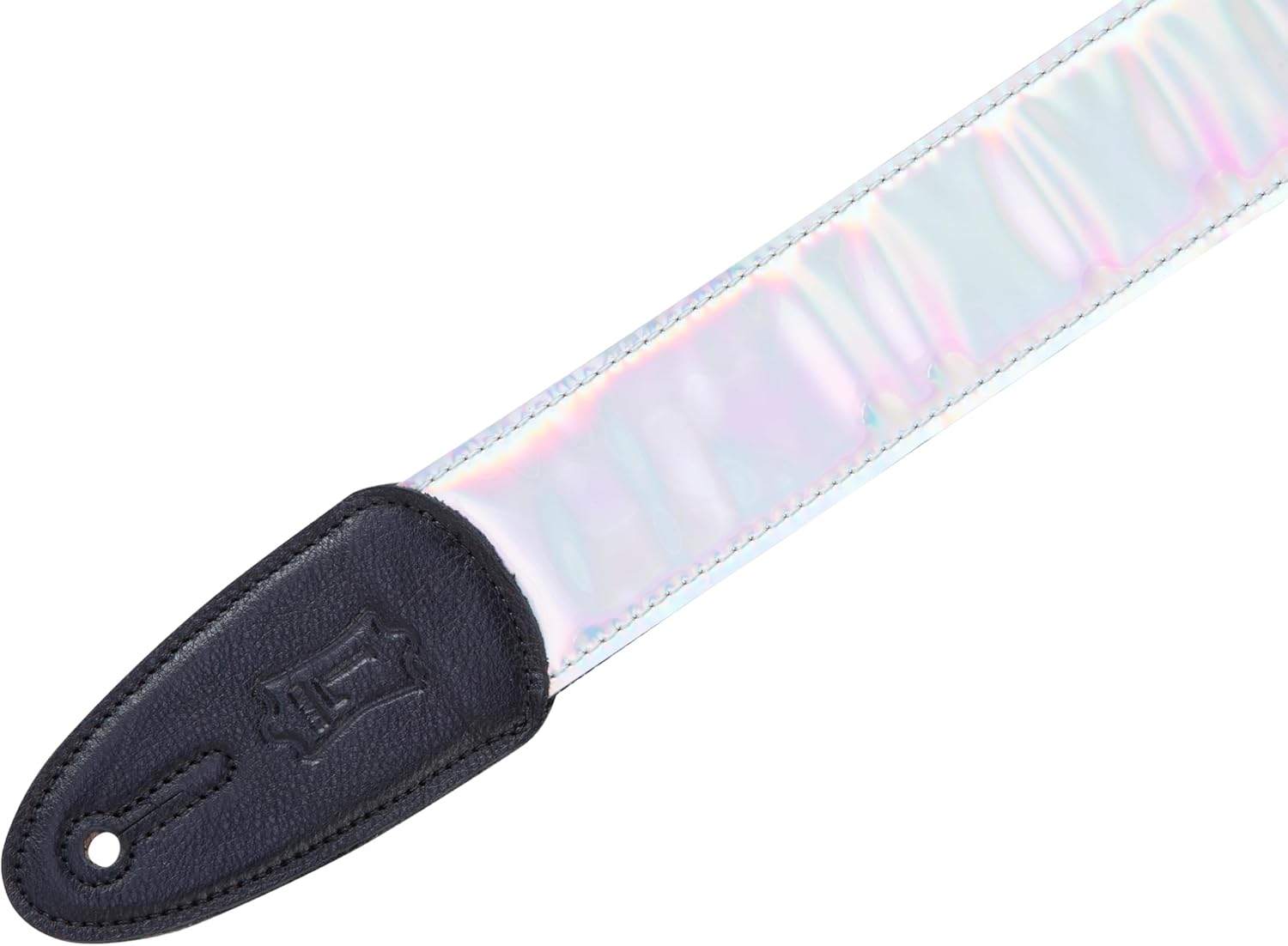 Levy's Leathers 2" Vinyl Guitar Strap Iridescent Design; Irridescent Rainbow (M7SC-SIL)