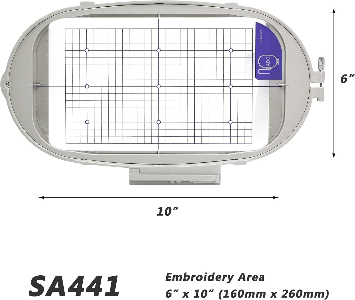 Sew Tech Embroidery Hoops for Brother Innovis NQ1700E NQ1600E NQ1400E NQ3600D Dream Machine 2 VE2200 4000D 1500D V7 V5 VM5200 Stellaire XE1 Babylock Embroidery Machine Hoop (6x10-SA441)