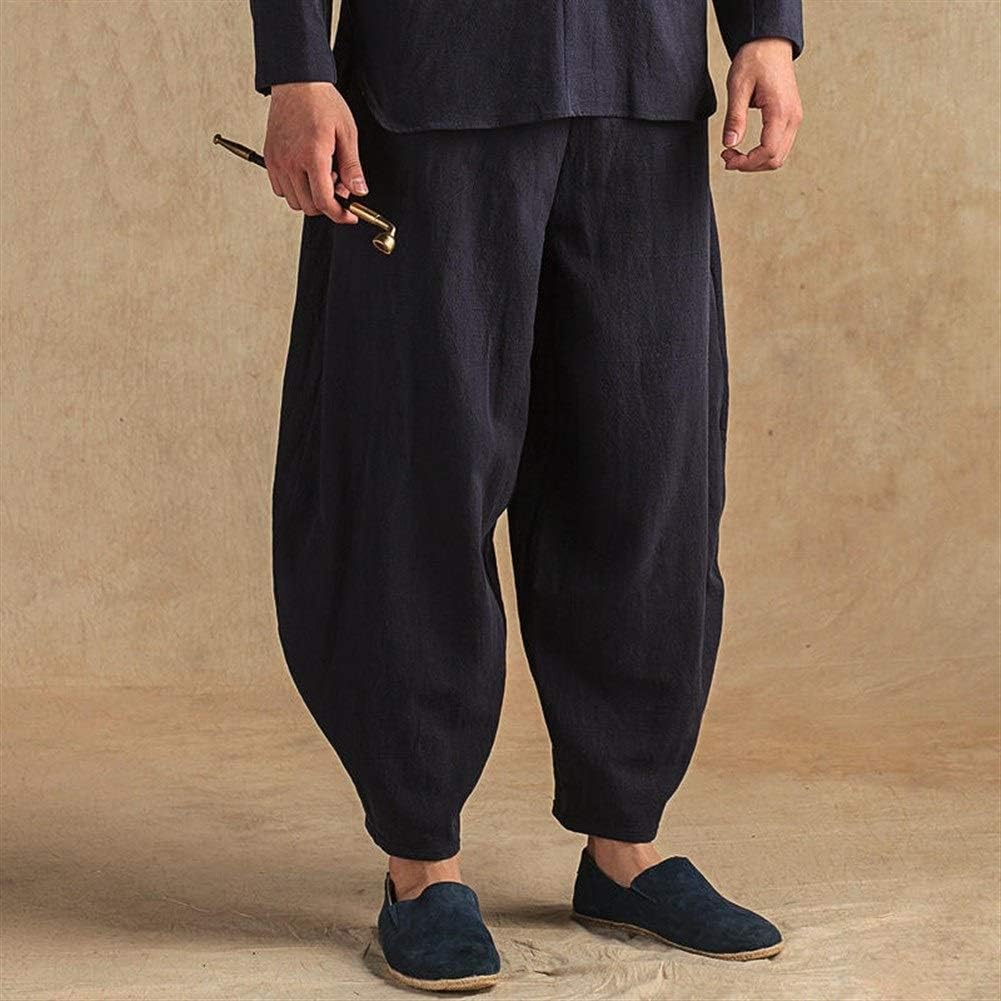 パンツ メンズ サルエル 正規品新品未使用品 ヴィンテージソリッドカラーの服快適な緩いカジュアルハーレムバギーパンツ ン カジュアル Color Black Size ズボン Xl