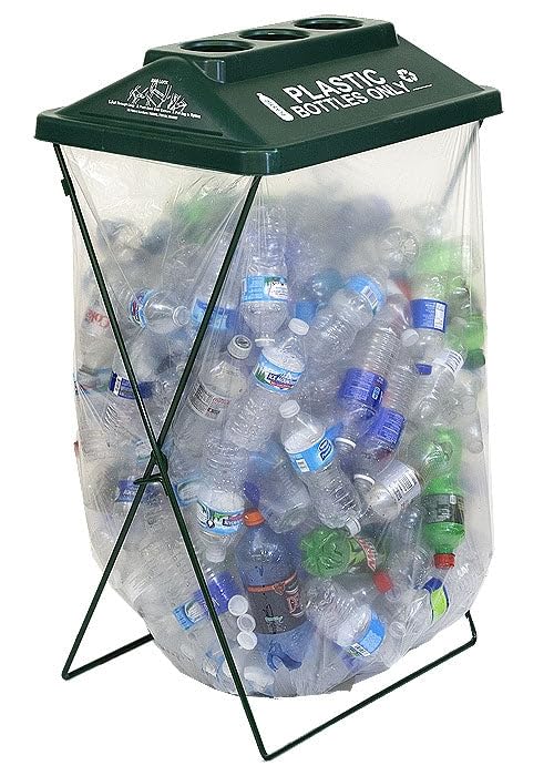 Zero Waste Event Trash and Recycling System | Portable Plastic Bottles Recycling | Great for Events, Festivals, Schools - Green