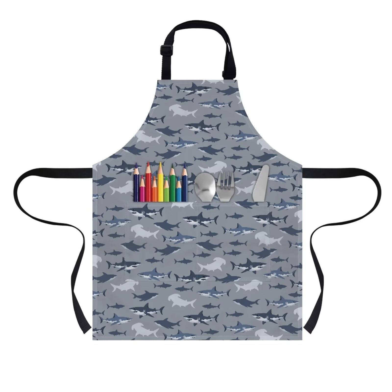 Cozeyat Kids Aprons for Cooking Girls Boys, Children Painting Aprons with Pockets, Lightweight Aprons with Adjustable Strap