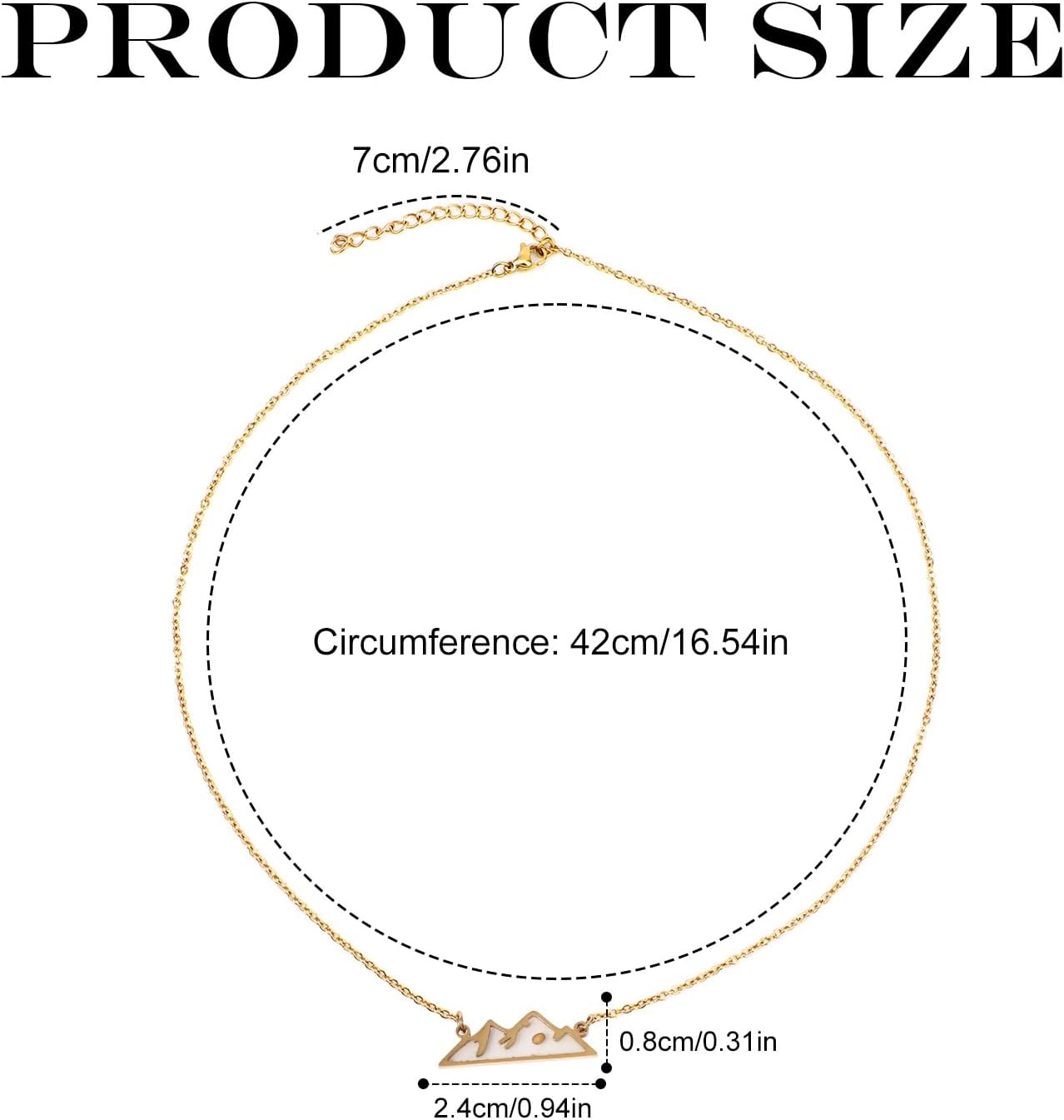 Mustard Seed Necklace, Gold Mountain Shaped Faith Necklace with Motivation Card Mustard Seed Pendant Mustard Seed Religious Jewelry Perfect Christian First Communion Confirmation Gifts for Women - Image 2