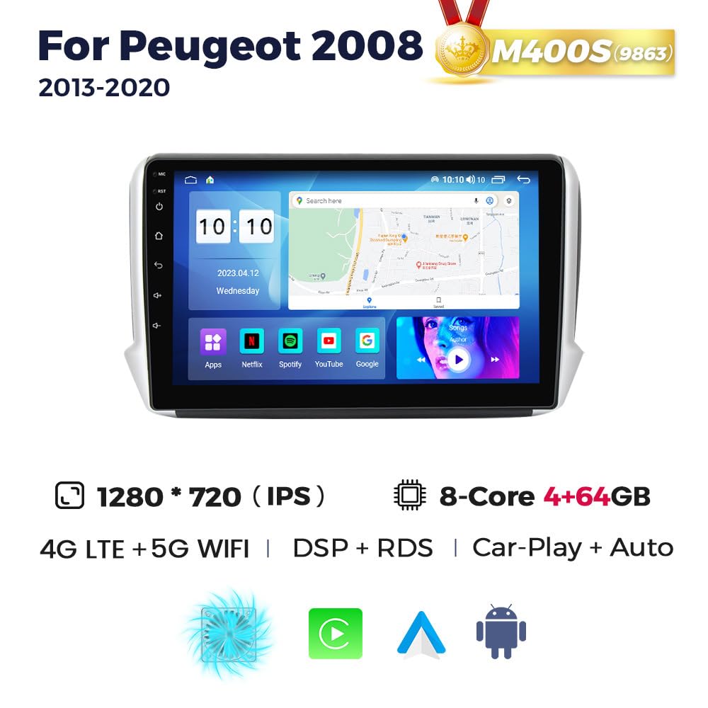 Car Stereo Radio for Peugeot 2008 2013-2020…