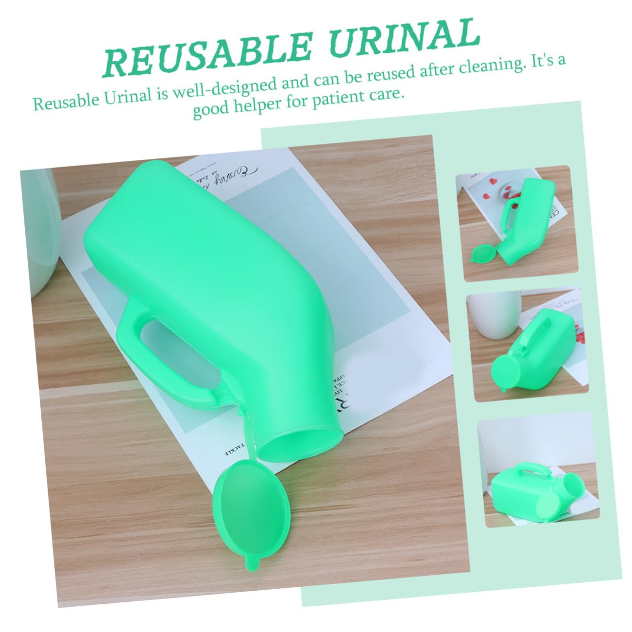 NOLITOY 2pcs Thickened 1200ml Men Urinal Pee Bottles for Men Portable Male Urinals Reusable Urine Receiver Random