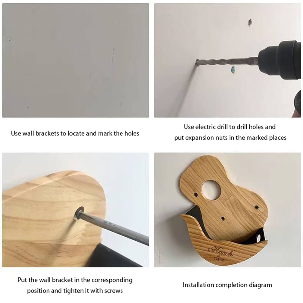 Amazon.co.jp: 木製ギターウォールラック 横取り付けハンガー