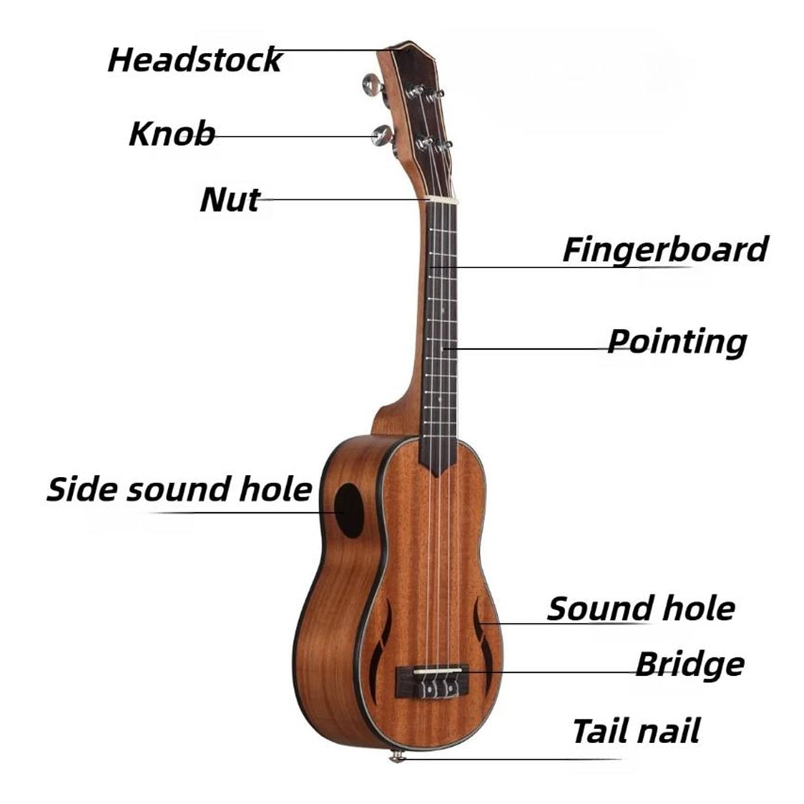 Set Ukulele Da 21 Pollici Strumento Professionale Per Principianti Per Adulti In Legno A 4 Corde Ukulele