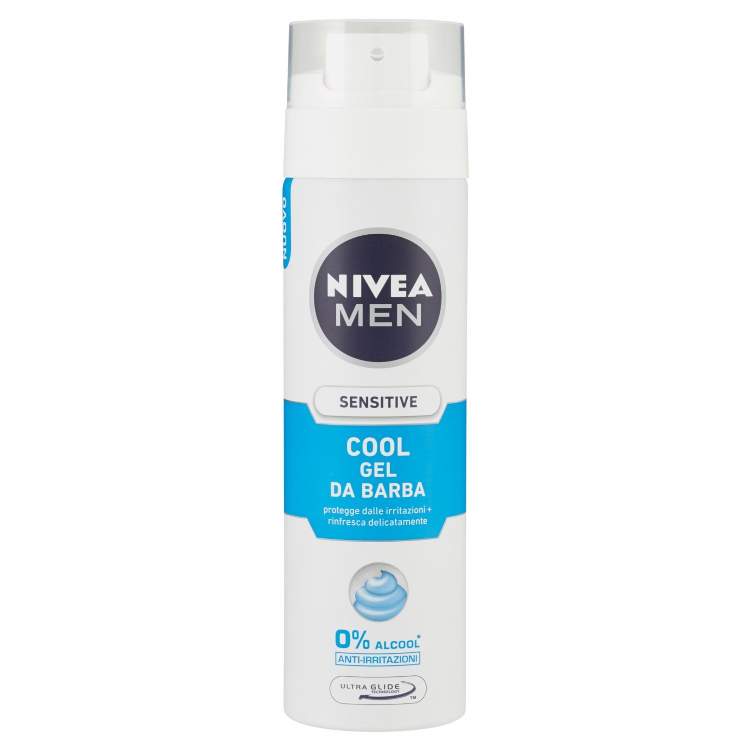 Nivea Formen Espuma Gel Barba Barba Sensitive Cool 200 ml, pack de 3