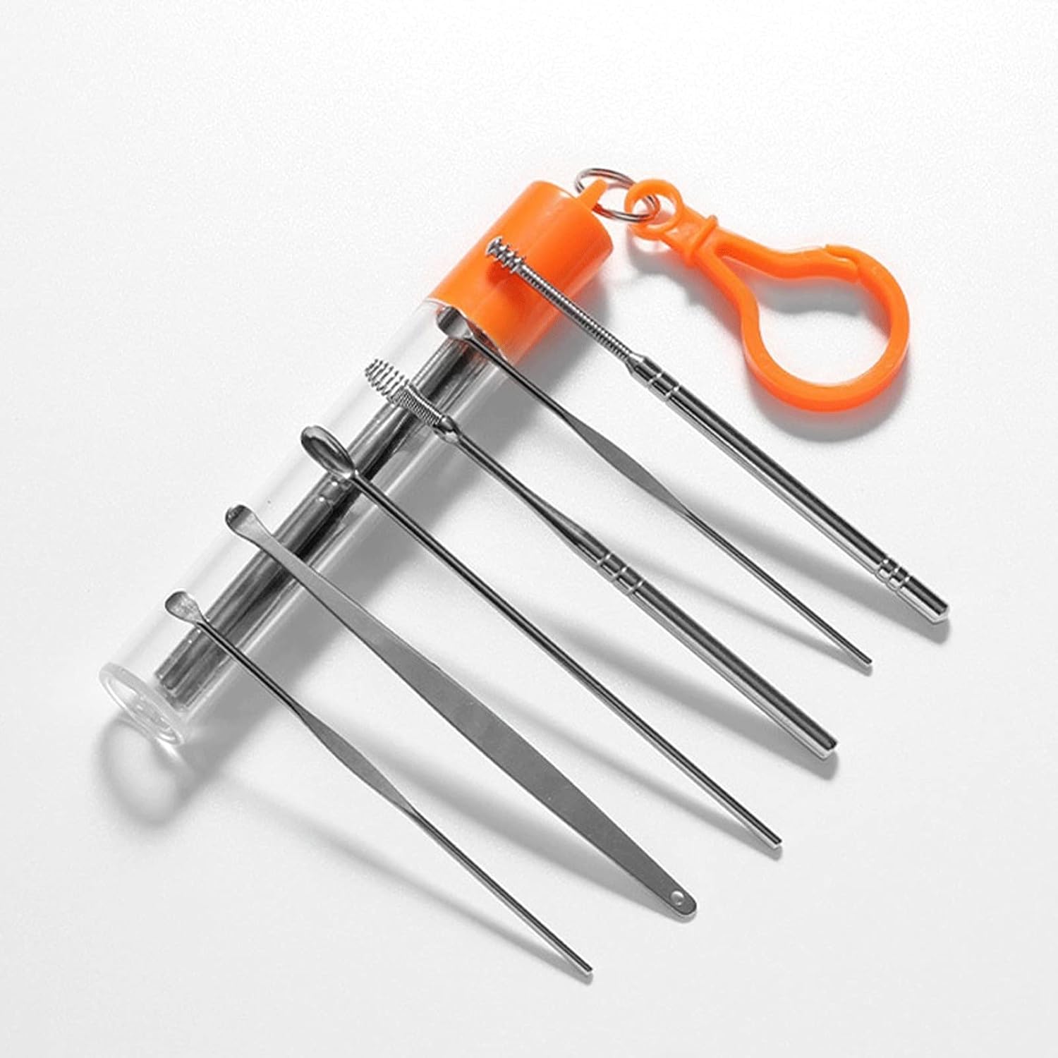 Earwax Removal Ear Wax Pickers Stainless Steel Spiral Earpick Remover Curette Pick Cleaner Spoon Care Cleaning Tools