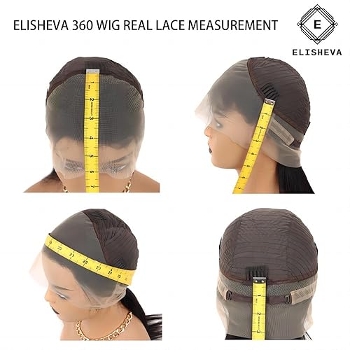 Miniatura 4 de ELISHEVA Pelucas de cabello humano ondulado con encaje frontal 360, ultra 12A, brasileño, virgen, HD, pelucas de cabello humano para mujeres,
