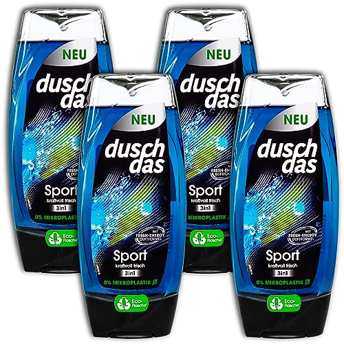 Gel de ducha Sport 3 en 1, 4 unidades de 225 ml