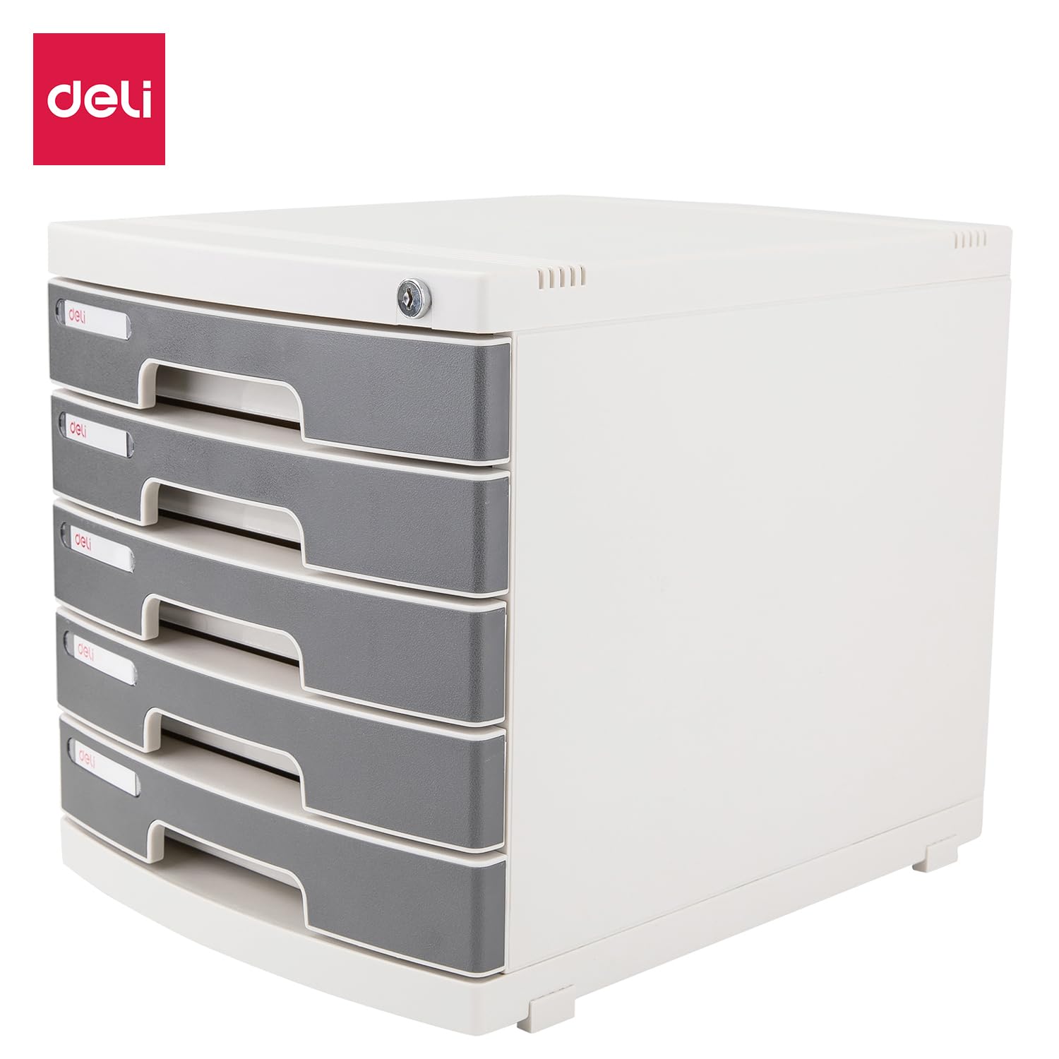 deli File Cabinet Lock Verrou d'armoire, Plastique, Gris Clair