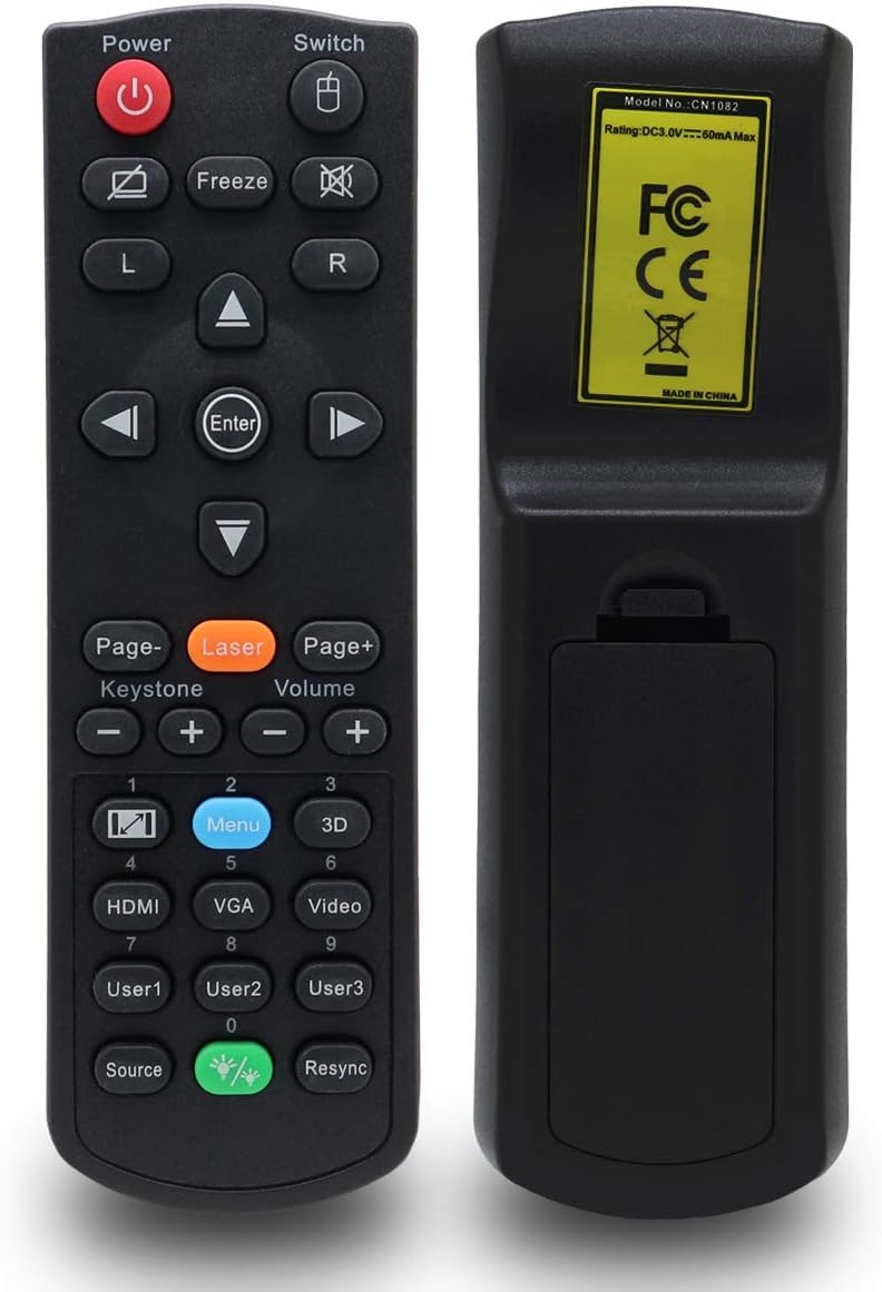 Mando a Distancia para Optoma Proyector H183X W331 W341 W345 W351 W355 W400 W402 W416 WU416 W316ST W320UST X345 X350 X351 X355 X400 X402 X416 X460 X461 EH331 EH334 EH335 EH336 EH341 EH416