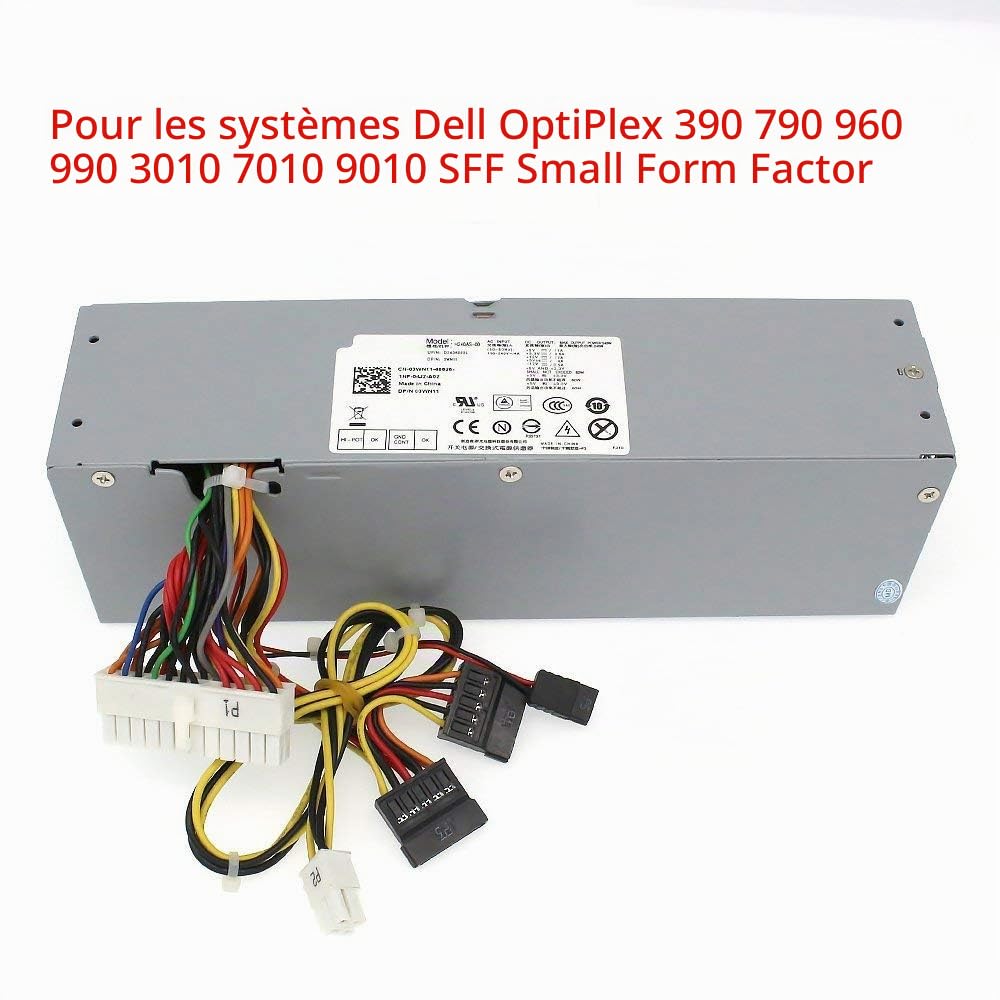 S-Union Alimentation 240W pour Dell Optiplex 390 790 960 990 3010 7010 9010,Seulement pour Petit Facteur de Forme SFF H240AS-00 H240AS-01 H240ES-00 D240ES-00 AC240AS-00 L240AS-00 3WN11 PH3C2