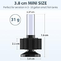 Vista 5 de Pawfly Bomba de aire para acuario con kit de filtro de esponja nano bio, válvula de control de aire, tubería de línea aérea y accesorios de válvula
