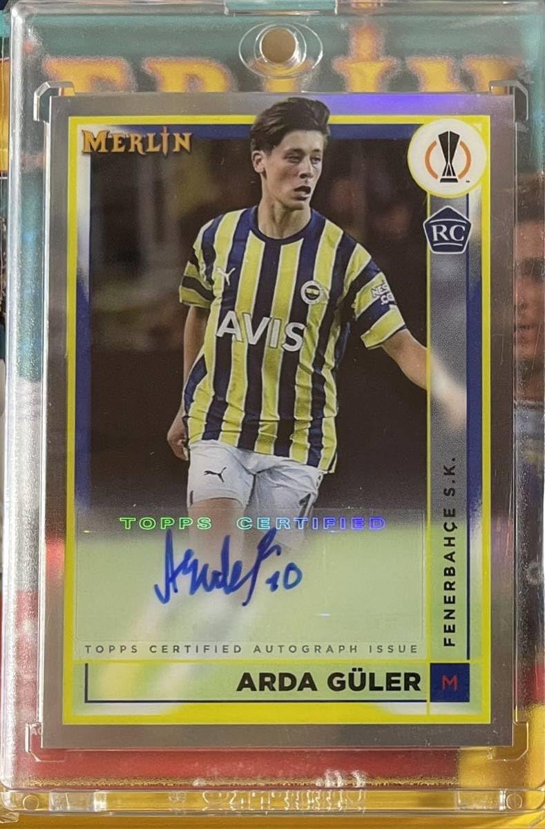 Amazon.co.jp: 2022-23 Topps Merlin Chrome UEFA Soccer ARDA GULER 