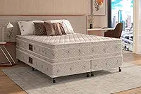 Cama Box + Colchão Castor Queen Hotel Collection Fire Retardant Double Face Pocket 158x198x60cm