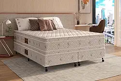 Cama Box + Colchão Castor Queen Hotel Collection Fire Retardant Double Face Pocket 158x198x60cm