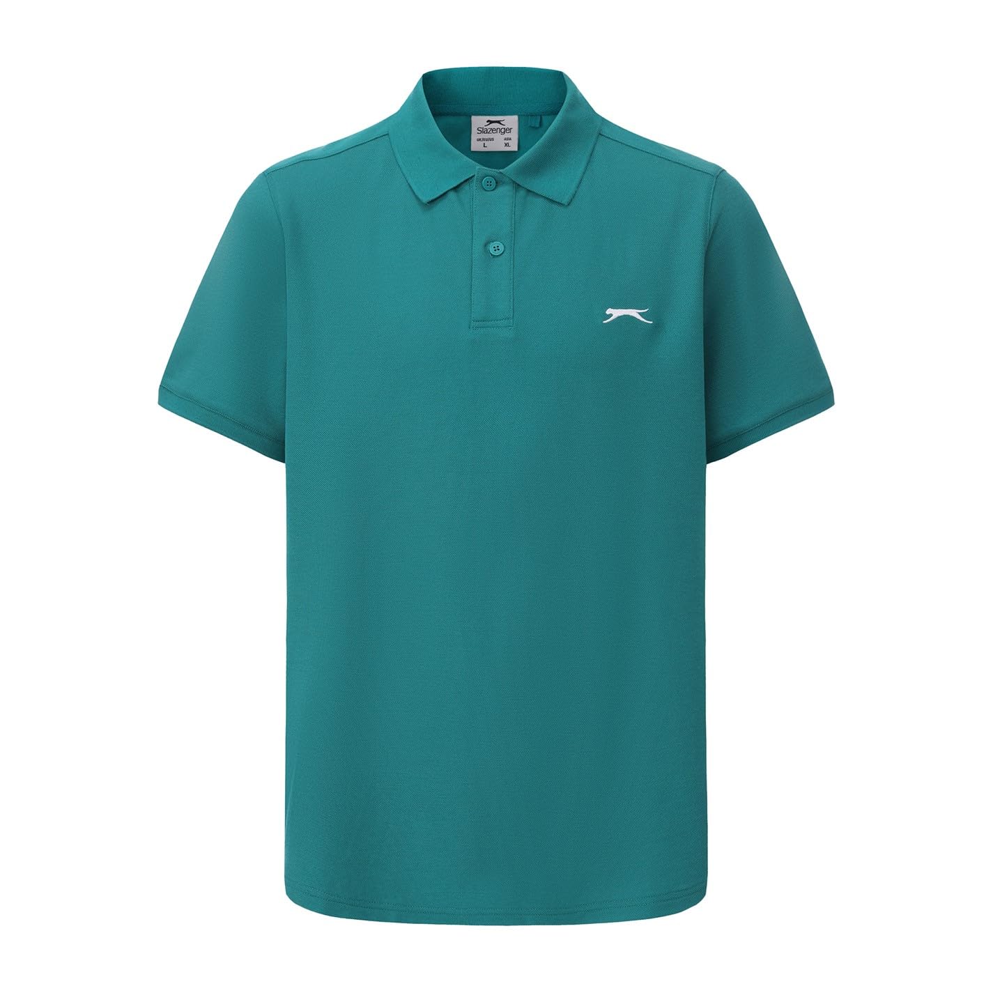 Slazenger Men's Plain Polo Shirt - Teal - L