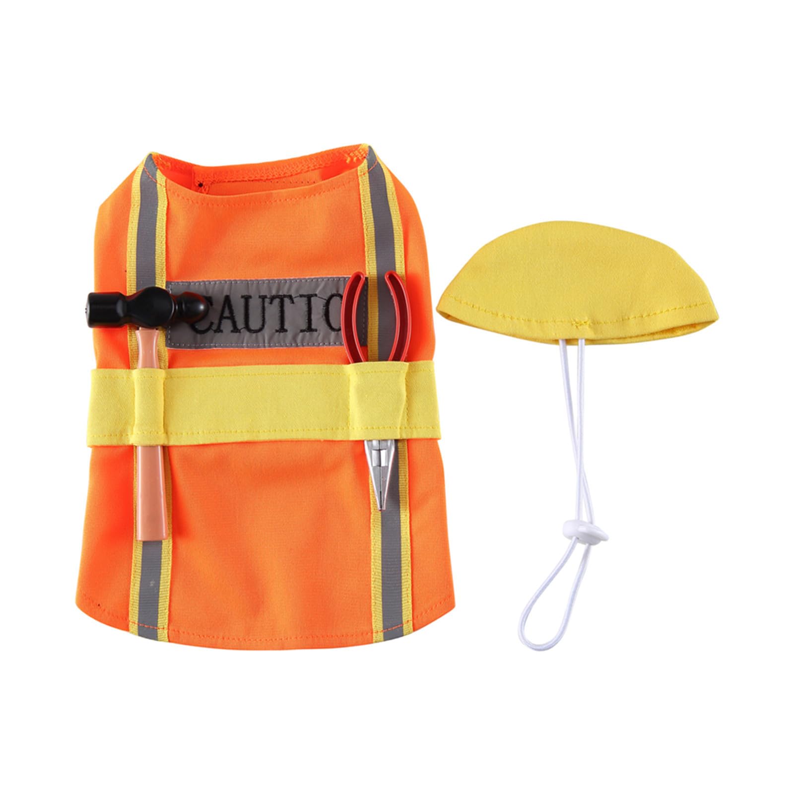 VICASKY 4 Pezzi Costume per Cane Aspetto da Ingegnere Arancione M in Poliestere