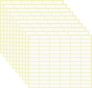 FRIUSATE 2520 PCS Matte White Sticky Labels Stickers, 10x30mm, Small Sticky Labels, Removable White Sticky Labels Stickers for Bottle, File Folder, Jar Box, School, Office, Kitchen(10 * 30mm)
