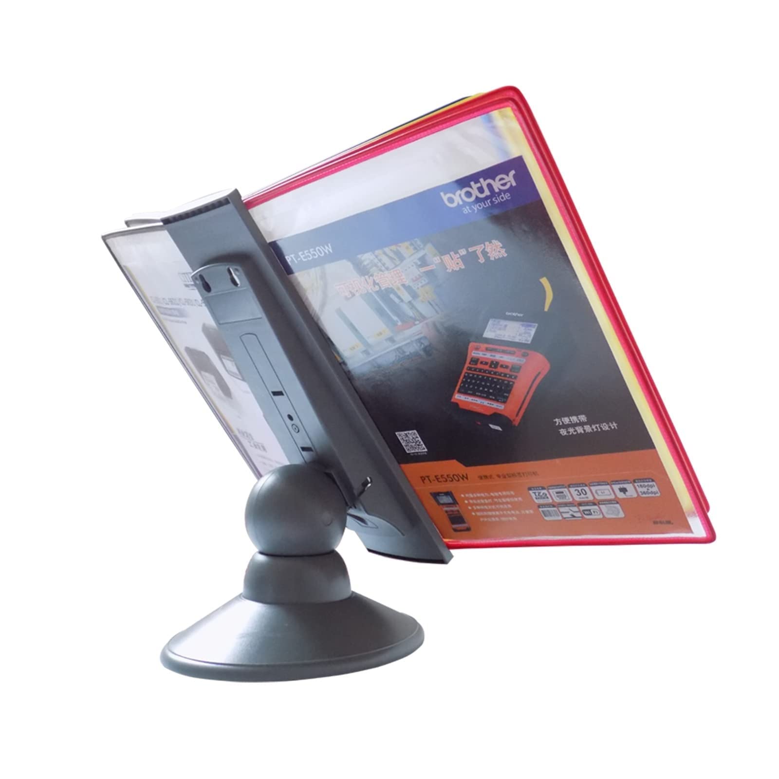 Organizer referencyjny na biurko - Folder z klapką na biurko, 10 kieszeni ekspozycyjnych Deluxe Catalog Display, system referencyjny i ekspozycyjny na biurko, pojemność 20 arkuszy (kolor: niebieski)