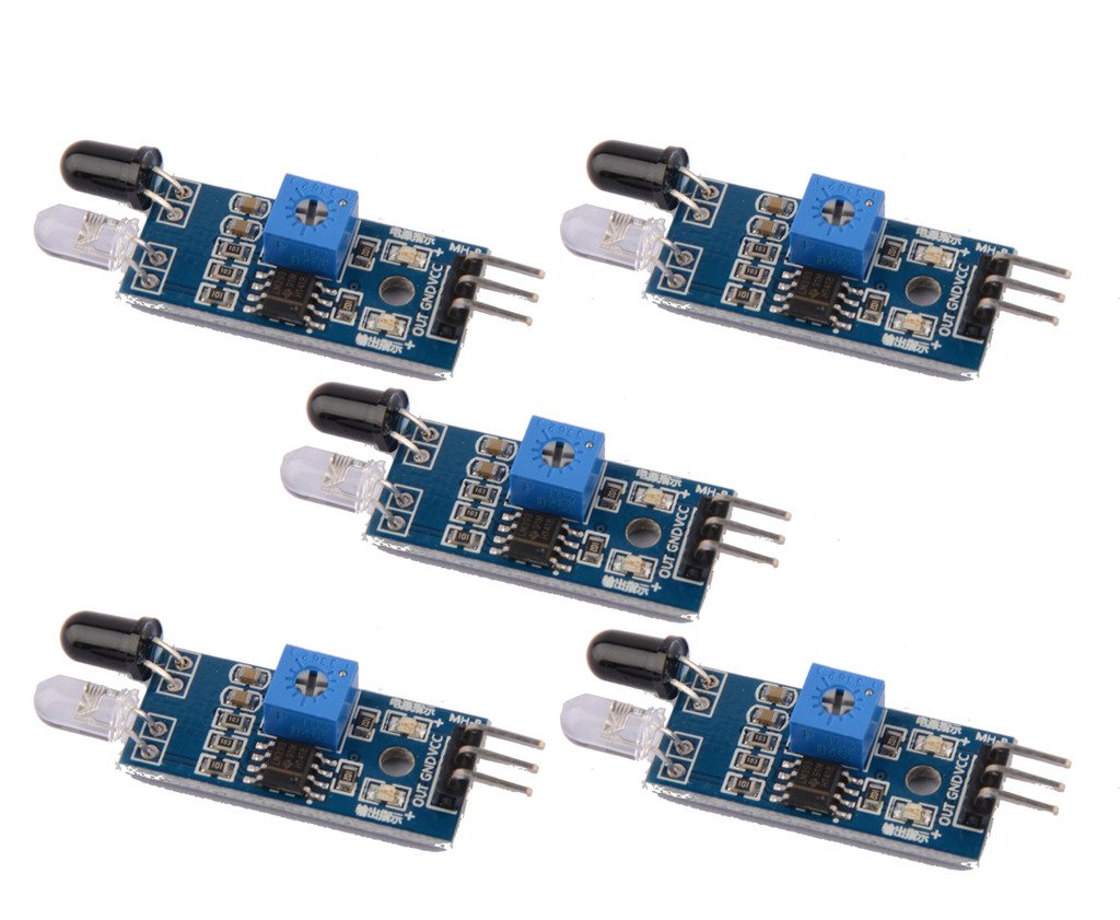DAOKI 5-Pack IR Infrared Obstacle Avoidance Sensor Module for Arduino ...