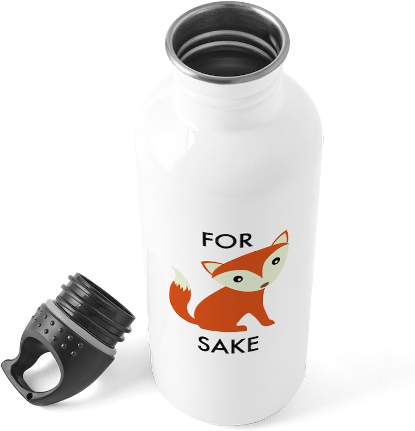 CafePress For Fox Sake Stainless Water Bottle 1 1.0L (34 oz) Stainless Steel Water Bottle