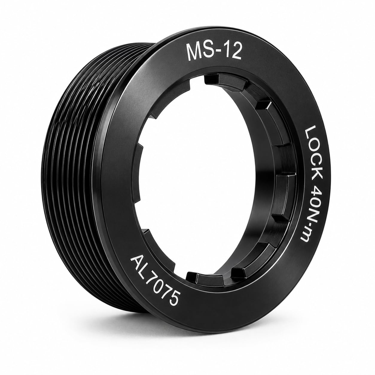 Yuiturt CNC Aluminium Bicycle Cassette Lock Ring Replacement for Shimano Micro Spline 12 Speed, Secure Fit for XTR/XT/SLX/Deore Models, Ideal for Cycling Enthusiasts, Compatible with M7100 M6100 M81