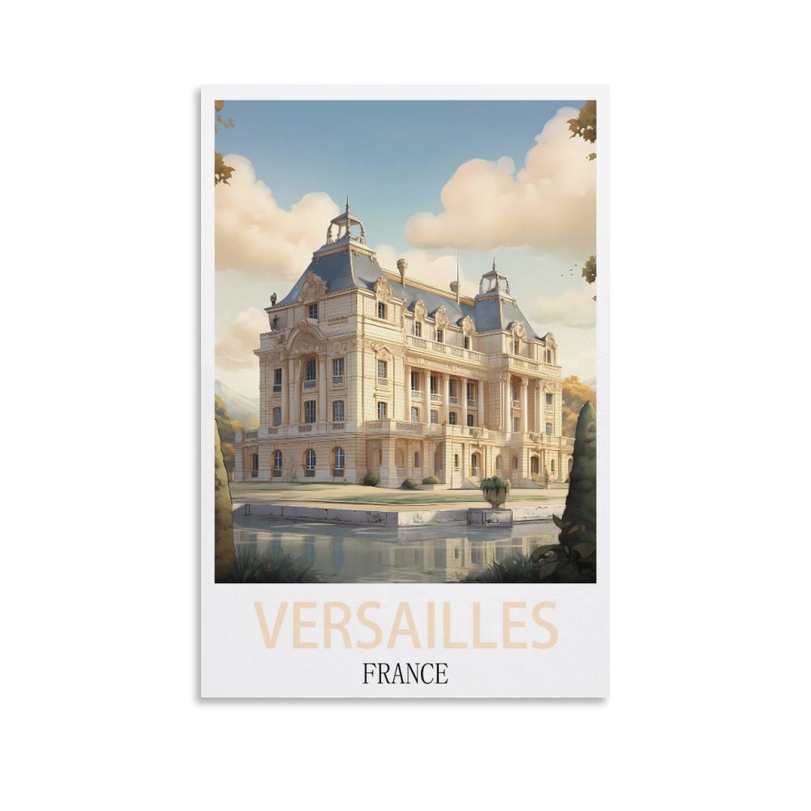 Nprzm A369 Vintage Metal Tin Signs Versailles France Posters Wall Decor Kitchen Garage Dining Room Home Decor Hotel Decor Gift 15X30cm