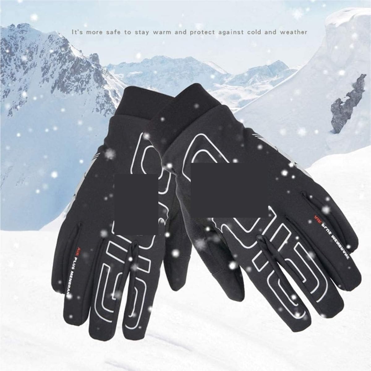 Fahrradhandschuhe Herren-Fahrradhandschuhe, Winter, Warm, Silikon, Laufen, Radfahren, Fahren, Fahrradhandschuhe Radsporthandschuhe