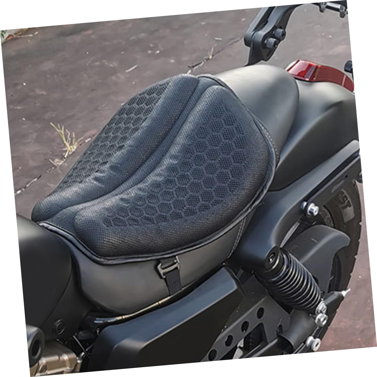 ULTECHNOVO Coprisella Moto Mesh Nero Cuscino Gel Antishock e Traspirante, Fodera Sedile Estiva per Motocicletta, Accessorio per Viaggi