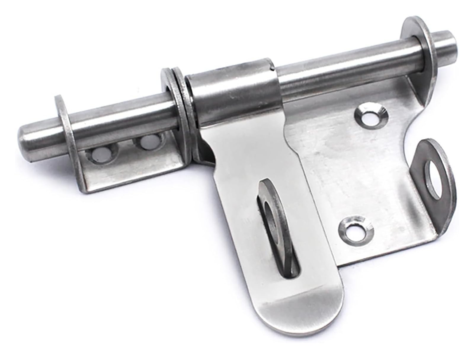 Door Latch， Sliding Bolt Gate Latch with Padlock Hole Metal for Left Right Hand Shed Fence Barn(Medium)
